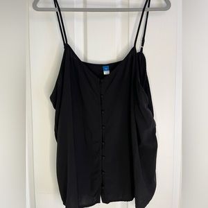 Old Navy XXL Black Tank W adjustable straps